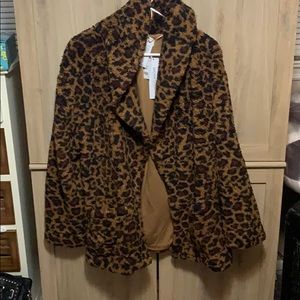 Cheetah teddy coat